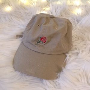 Empyre embroidered rose tan adjustable dad hat